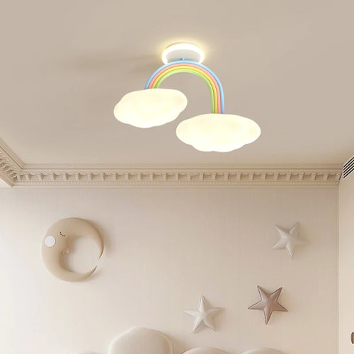 Cute chandelier for children's room with princess and cloud style - vue 3 sur 7