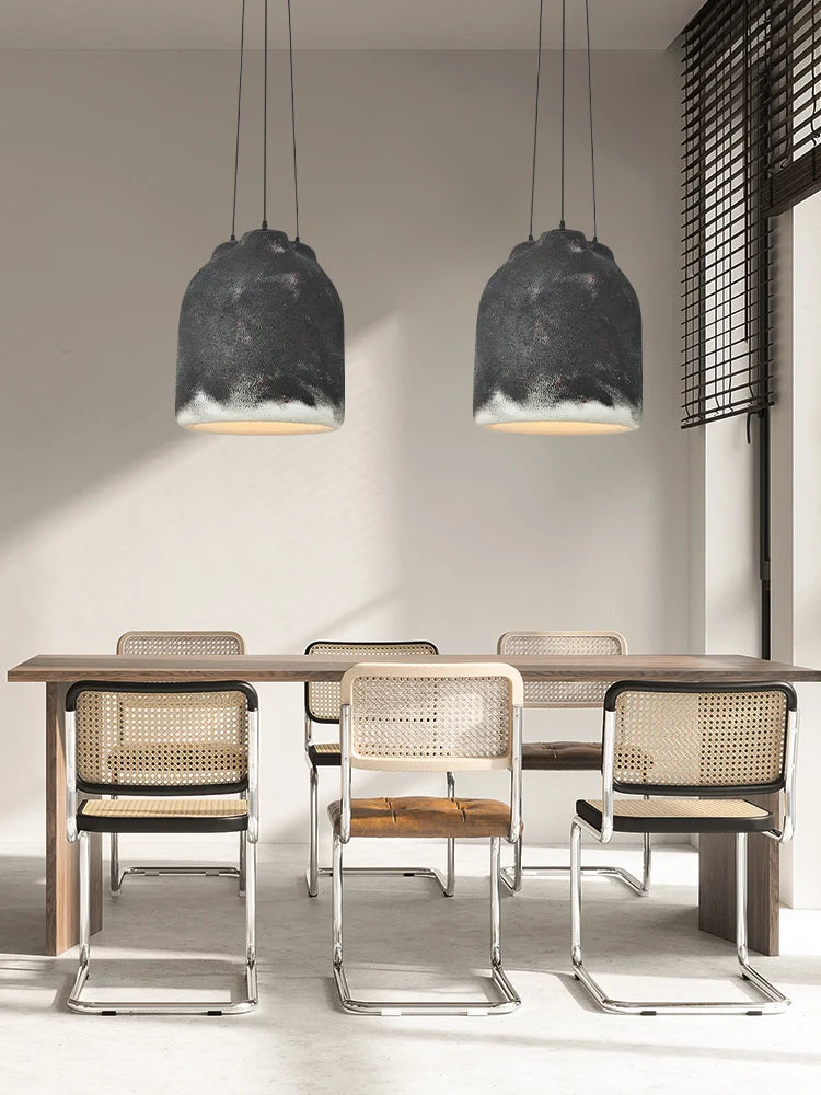 Nordic wabi sabi style LED chandelier for restaurant and bar
