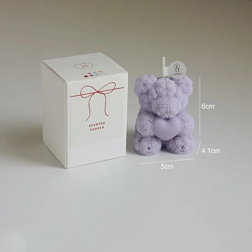 scented soy wax bear candle for relaxation - vue 11 sur 13