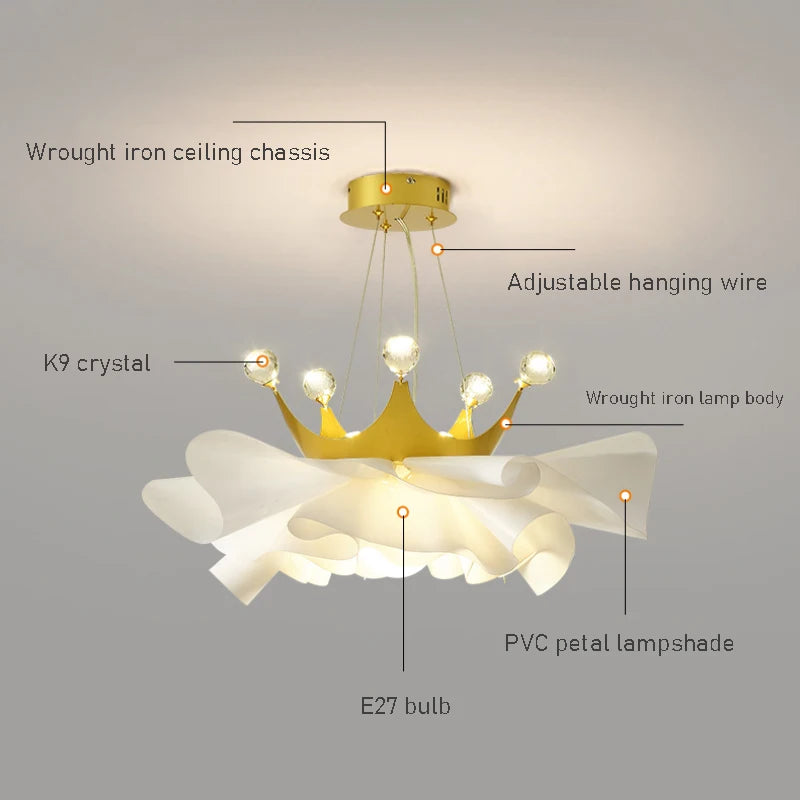 Modern crystal chandelier for a romantic and cosy decor - vue 6 sur 8