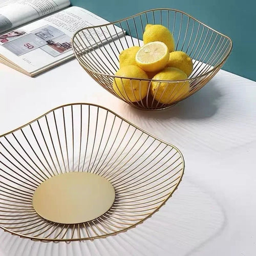 Modern iron fruit basket for storage and display - vue 4 sur 11