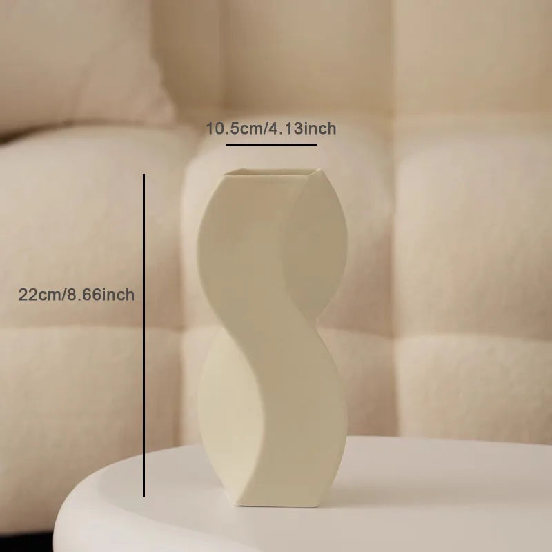 Nordic ceramic vase for decoration and floral arrangements