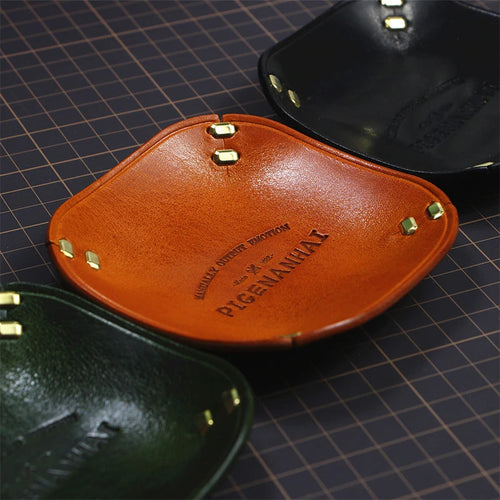 Leather storage tray for jewellery and assorted items - vue 4 sur 10
