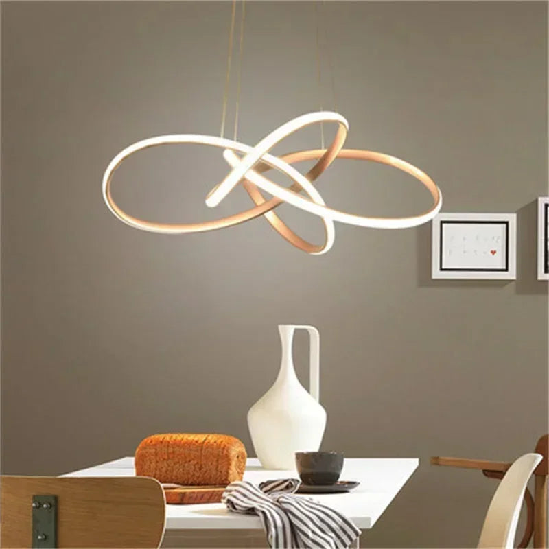 Modern LED pendant chandelier for home decoration - vue 4 sur 20
