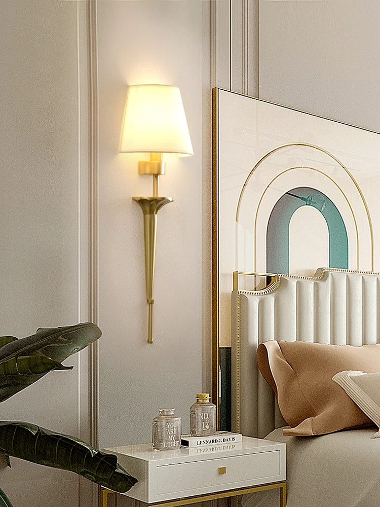 Classic copper LED wall light for home decoration