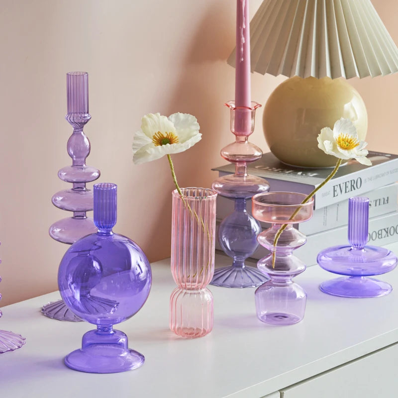 Glass candle holders for wedding decor and Christmas gifts - vue 4 sur 24