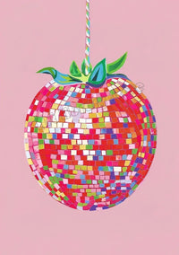 Creative retro abstract disco ball artistic wall poster