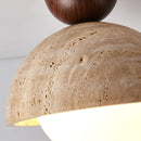 Scandinavian travertine wabi sabi LED marble ceiling light