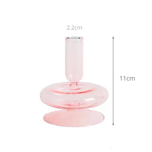 Conical glass candle holder for wedding tables and Nordic decoration - vue 27 sur 28