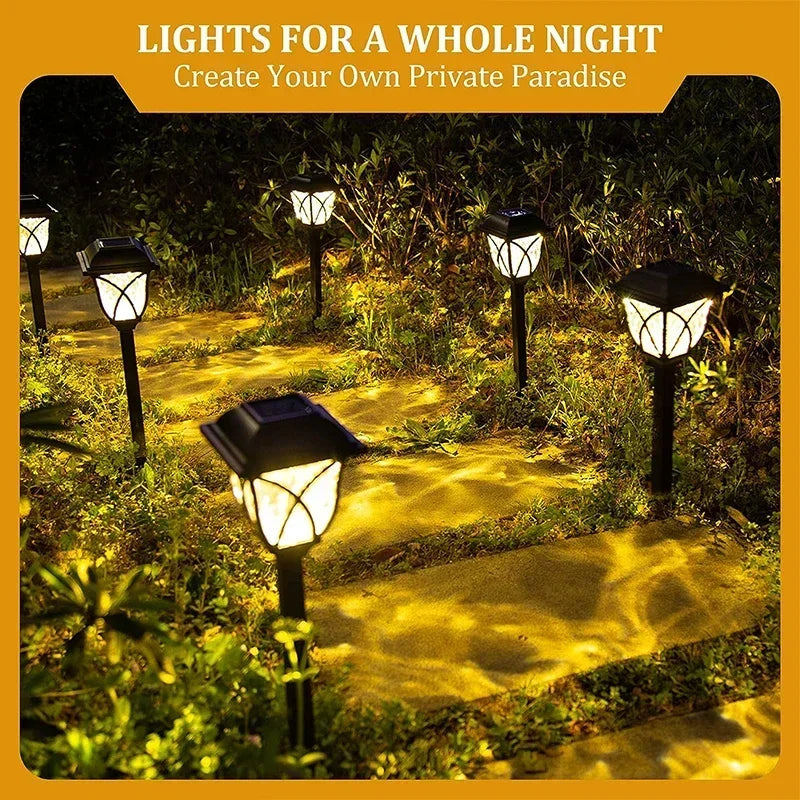 Waterproof outdoor solar LED lamp for garden path and courtyard - vue 3 sur 8