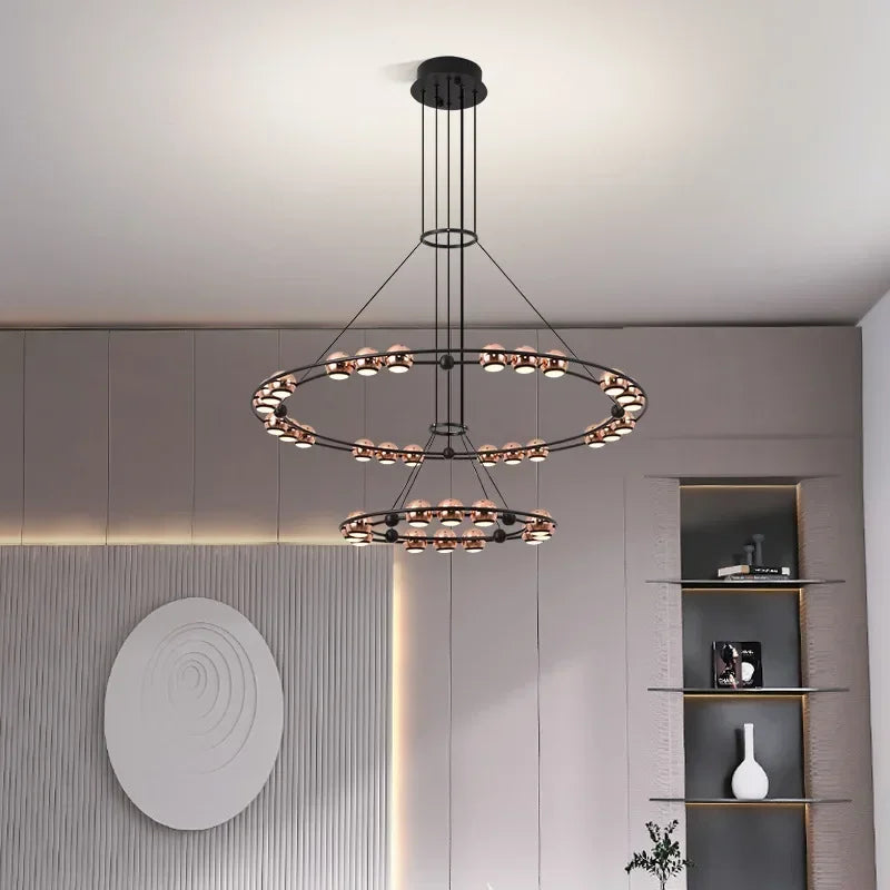 Modern LED bean-shaped chandelier for luxury living room