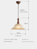 Solid wood pendant light in Japanese retro style for interior decoration