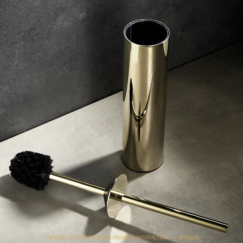 Wall-mounted stainless steel toilet brush holder for bathroom - vue 4 sur 14