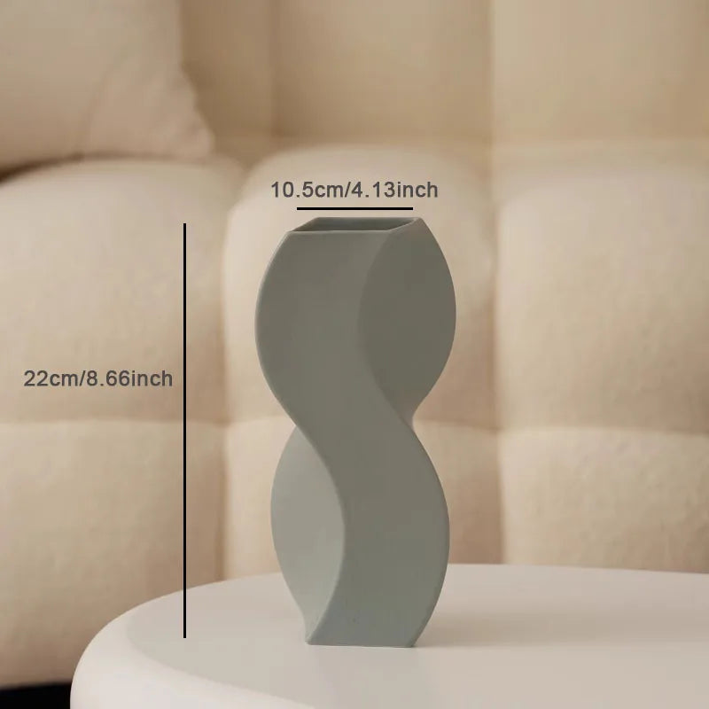Nordic ceramic vase for decoration and floral arrangements