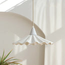 30 cm white ceramic Japanese style LED pendant light