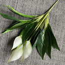 Tropical artificial monstera and anthurium plants for indoor decoration