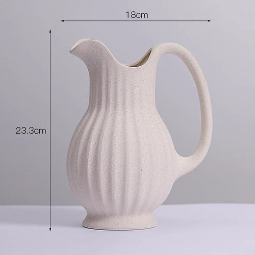 vase en céramique moderne décoration spirale pot à fleurs - vue 5 sur 6