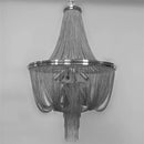 Modern gold aluminium tassel chandelier with decorative chain