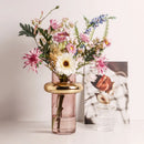 Nordic golden glass vase for hydroponic flowers home decor