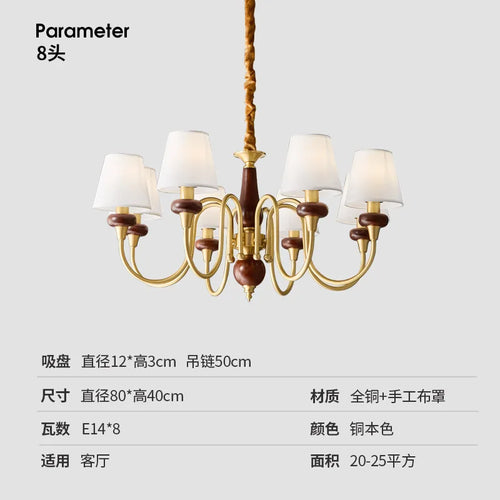lustre en cuivre pour éclairage intérieur moderne et élégant - vue 8 sur 7