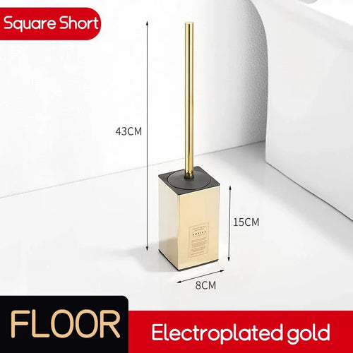 Luxury stainless steel toilet brush for bathroom - vue 9 sur 8