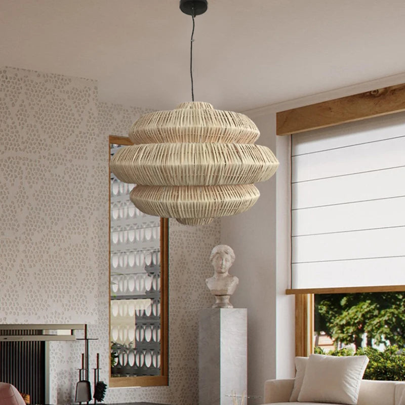 Creative bohemian rattan lamps - vue 3 sur 14
