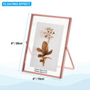 Set of 2 metal and glass photo frames for decoration