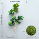 Artificial ficus branches with large banyan leaves for garden decoration