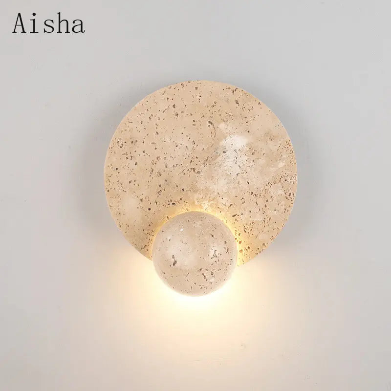 Japanese design stone wall light for interior decoration