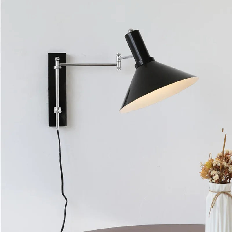 Creative telescopic LED wall light for decorative reading