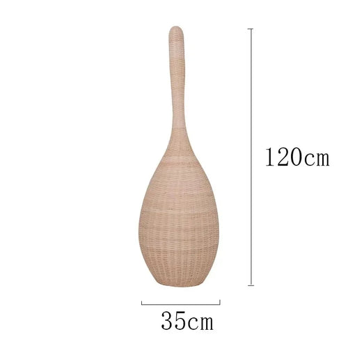 Wabi sabi bamboo floor lamp for unique interior decor - vue 12 sur 18