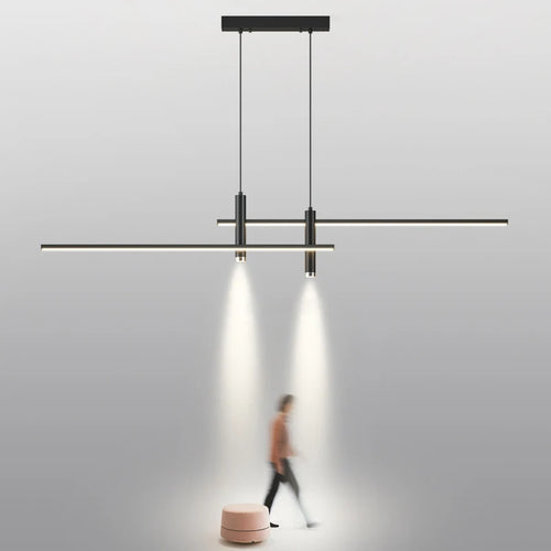 Modern minimalist metal LED pendant light - vue 2 sur 13