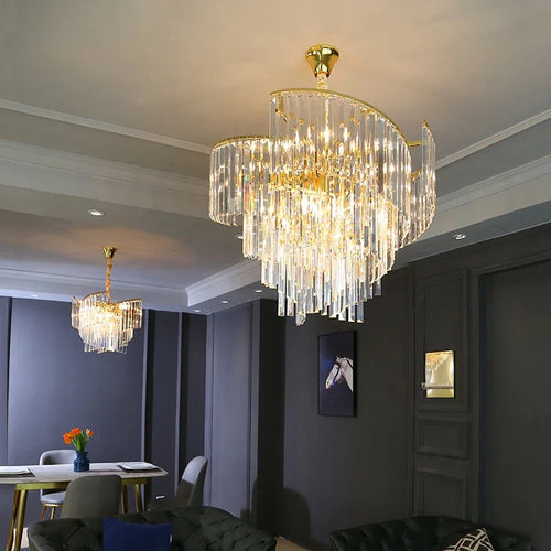 Dimmable crystal chandelier for an elegant atmosphere - vue 3 sur 11