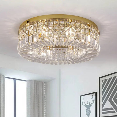 Modern nordic crystal LED ceiling light for interiors