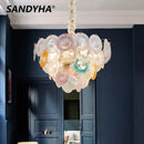 Sandya modern luxury chandeliers with glass shade
