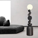 Round glass designer floor lamp for modern decor
