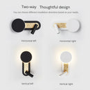 Modern nordic LED rotary wall light with switch