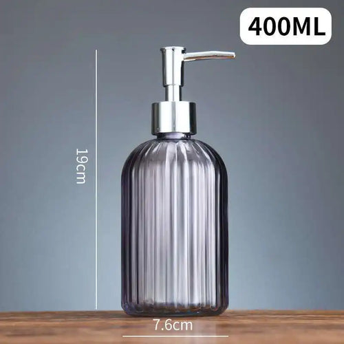portable glass liquid soap dispenser for bathroom - vue 15 sur 17