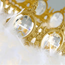 Nordic feather chandelier for girls' room creative luxury style