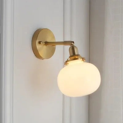applique murale moderne avec chaîne de traction et boule de verre - vue 14 sur 22