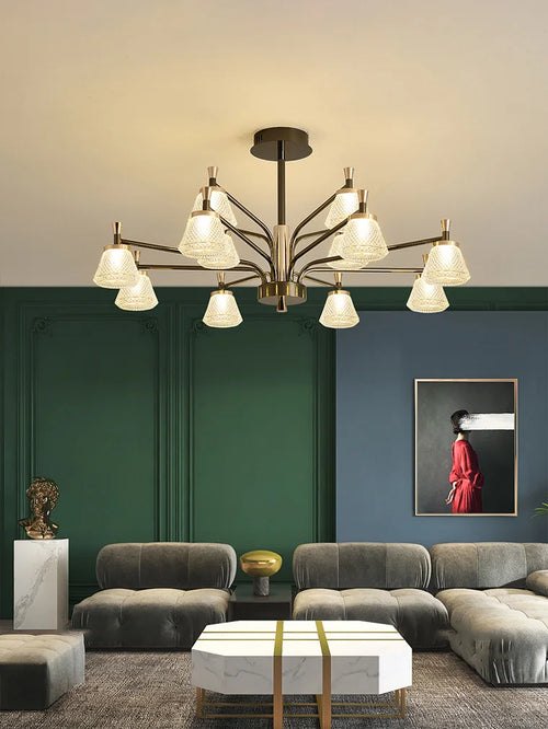lustre suspendu moderne pour éclairage décoratif intérieur - vue 4 sur 9