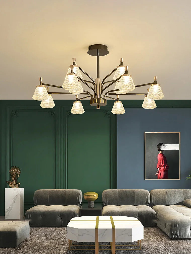 Modern chandelier for nordic decorative indoor lighting - vue 3 sur 9