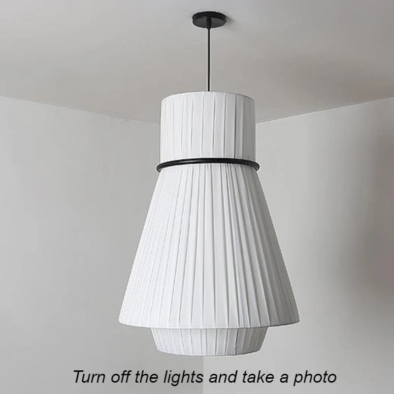 Modern fabric pendant light for decorative indoor lighting - vue 5 sur 15
