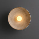 Wabi sabi round retro wall light for living room, bedroom, and hallway, glass and resin