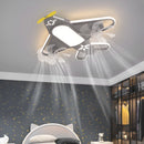 Modern children's ceiling fan with dimmable LED lighting and remote control