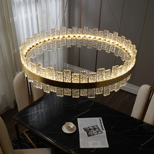 Modern Nordic elegant crystal glass pendant light - vue 4 sur 14
