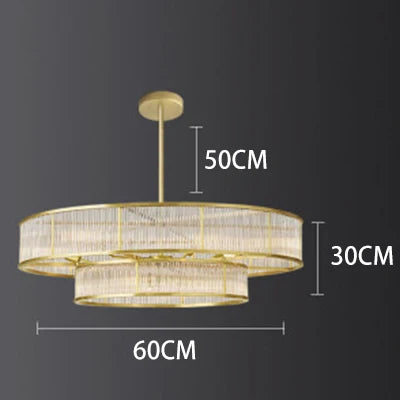 Modern gold crystal chandeliers for indoor lighting - vue 10 sur 14