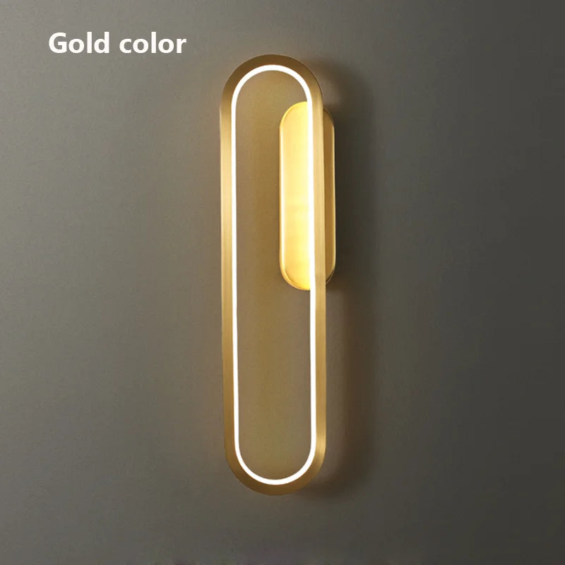 Modern nordic copper indoor wall light - vue 8 sur 8