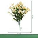 Set of 3 artificial silk eucalyptus bouquets for indoor decoration