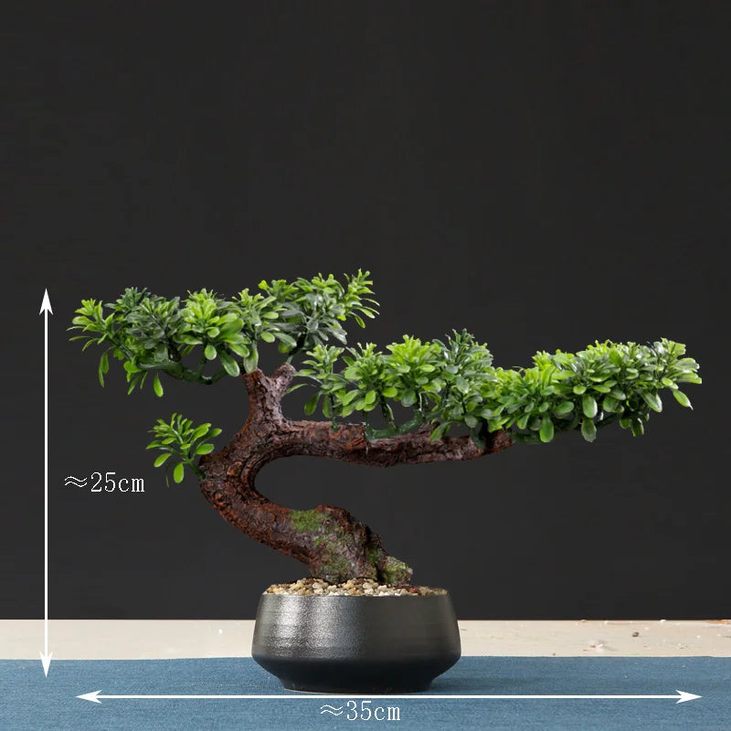 Artificial bonsai tree for indoor decoration and landscaping - vue 30 sur 36